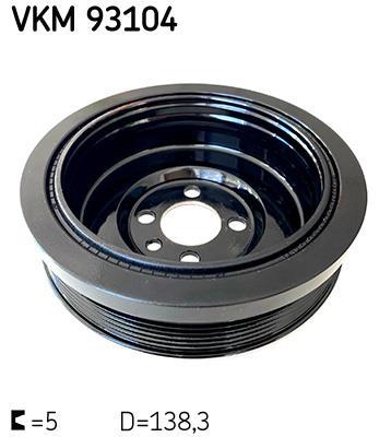 Poulie damper (Poulie de vilebrequin) SKF ref. VKM 93104
